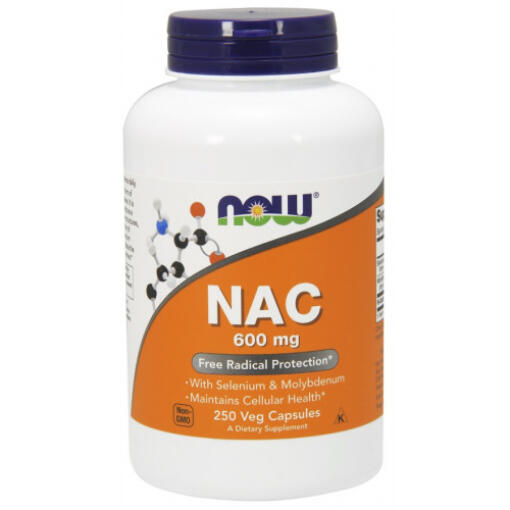 NAC com Selênio e Molibdênio, 600mg - 100 vcaps