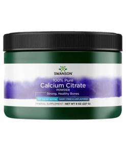 Citrato de cálcio em pó, 100% Puro e sem lactose - 227g