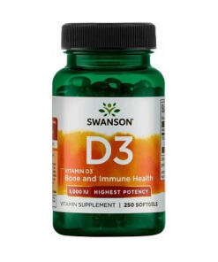 Vitamina D-3, 5000 IU - 250 softgels