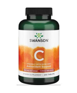 Vitamina C com Rose Hips - Timed-Release, 500mg - 250 tabs
