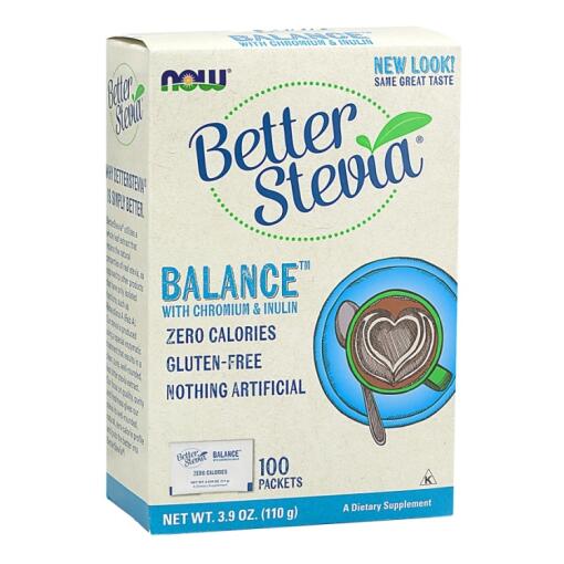 NOW Foods - BetterStevia Balance with Chromium & Inulin 100 packets