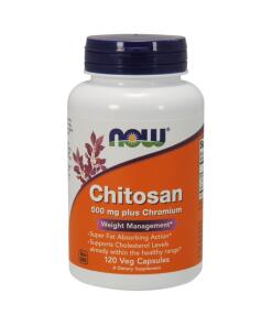 NOW Foods - Chitosan 500mg Plus Chromium - 120 vcaps