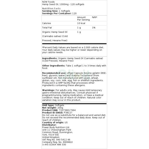 1000mg - 120 softgels