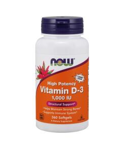 NOW Foods - Vitamin D-3 1000 IU - 360 softgels