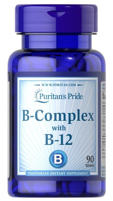B-Complex with B-12 - 90 tablets