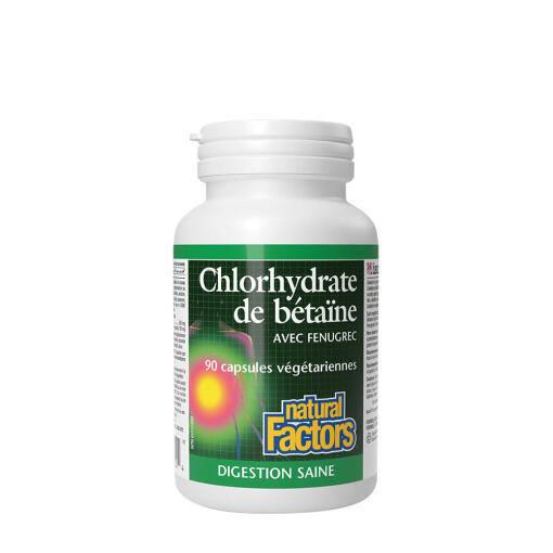 Natural Factors - Natural Factors Betaine Hydrochloride with Fenugreek (90 Capsules)