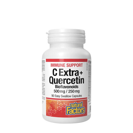 Natural Factors - Natural Factors C Extra + Quercetin Bioflavonoids 500 mg/250 mg (90 Capsules)