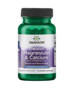 Swanson - SWANSON Albion Chelat Magnezu i Wapnia z D-3 i K-2