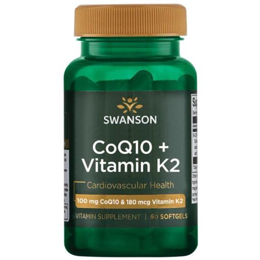 Swanson - SWANSON CoQ10 100mg + Witamina  K2 180mcg 60sgels