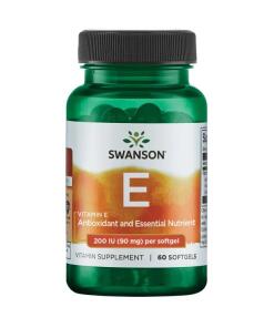 Swanson - SWANSON Witamina E 200IU 60kaps