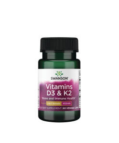 Swanson - Swanson Vitamins D3 & K2  (60 Capsules)
