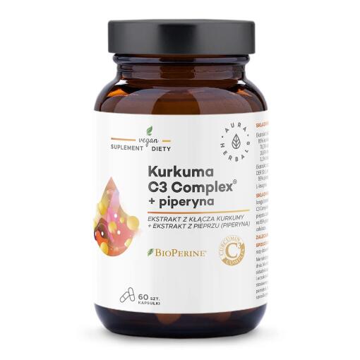 Aura Herbals - AURA HERBALS Turmeric 500 mg C3 Complex® + piperine (60 caps)