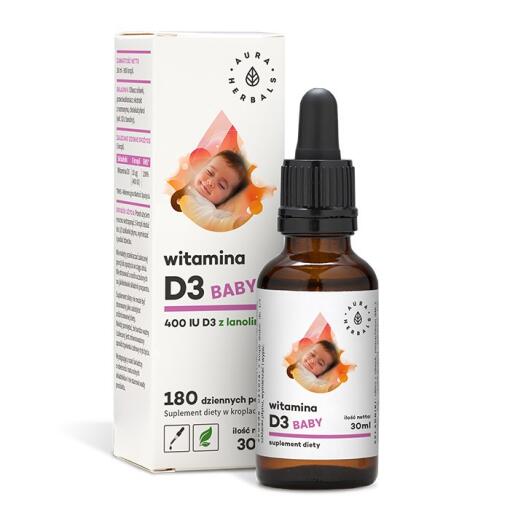 Aura Herbals - AURA HERBALS Vitamin D3 400 IU Baby (30 ml / 1 fl. oz.)