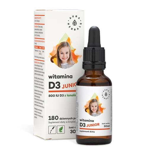 Aura Herbals - AURA HERBALS Vitamin D3 800 IU Junior (30 ml / 1 fl. oz.)