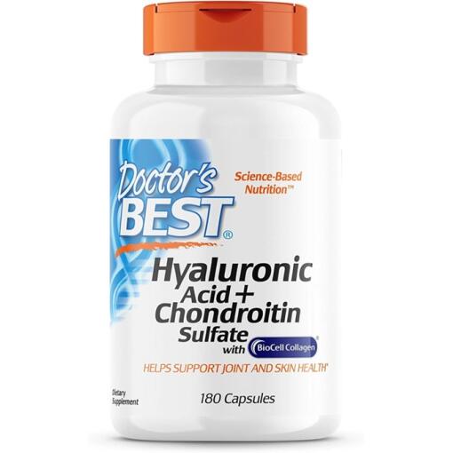 Doctor's Best - Hyaluronic Acid + Chondroitin Sulfate with BioCell Collagen - 180 caps