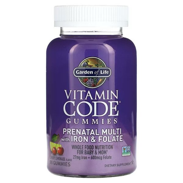 Garden of Life - Vitamin Code Prenatal Multi with Iron & Folate Gummies