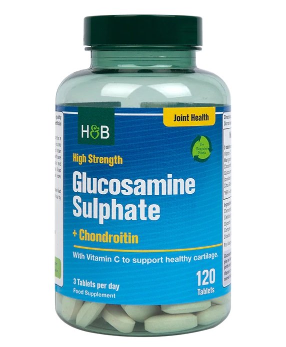 Holland & Barrett - High Strength Glucosamine Sulphate + Chondroitin - 120 tabs
