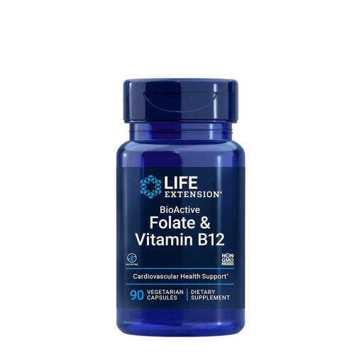 Life Extension - BioActive Folate & Vitamin B12 - 90 vcaps