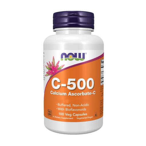 NOW Foods - Vitamin C-500 Calcium Ascorbate-C - 100 caps