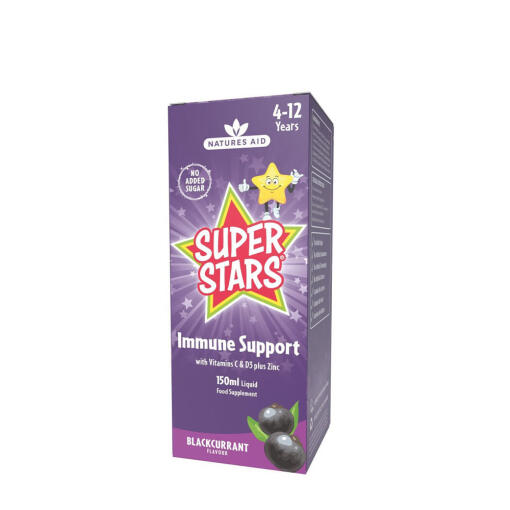 Natures Aid - Natures Aid Super Stars Immune Support - Blackcurrant Flavour (150 ml)