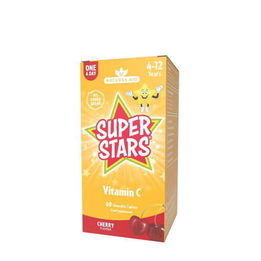 Natures Aid - Natures Aid Super Stars Vitamin C - Cherry Flavor (60 Chewable Tablets)