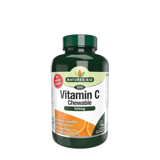 Natures Aid - Natures Aid Vitamin C 500mg Chewable - Orange Flavour (100 Tablets)
