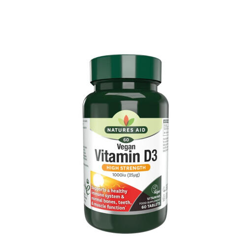 Natures Aid - Natures Aid Vitamin D3 1000 IU (Vegan) (60 Tablets)