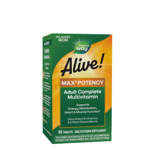 Natures Way - Natures Way Alive!® Max3 Daily Multivitamin Without Iron (90 Tablets)