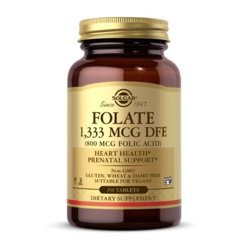 Solgar - SOLGAR Folate 1333 mcg DFE (800 mcg Folic Acid) (250 tabs)