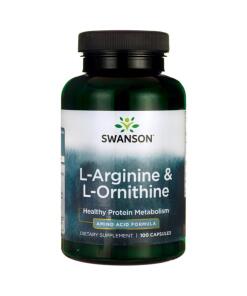 Swanson - L-Arginine & L-Ornithine - 100 caps