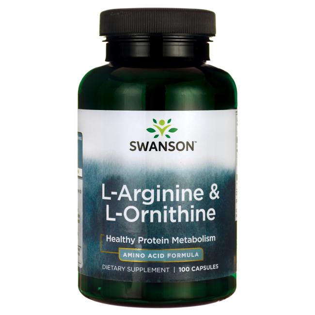 Swanson - L-Arginine & L-Ornithine - 100 caps