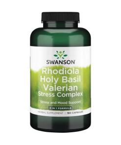 Swanson - Rhodiola Holy Basil Valerian Stress Complex - 180 caps