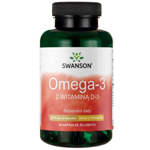 Swanson - SWANSON Omega-3 + Witamina D-3 60 sgels
