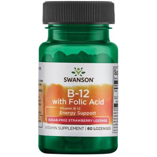 Swanson - SWANSON Witamina B-12 + kw.foliowy 60 tabs.