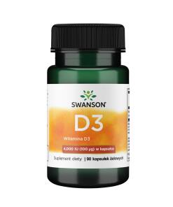 Swanson - SWANSON Witamina D-3 4000IU 90 kaps