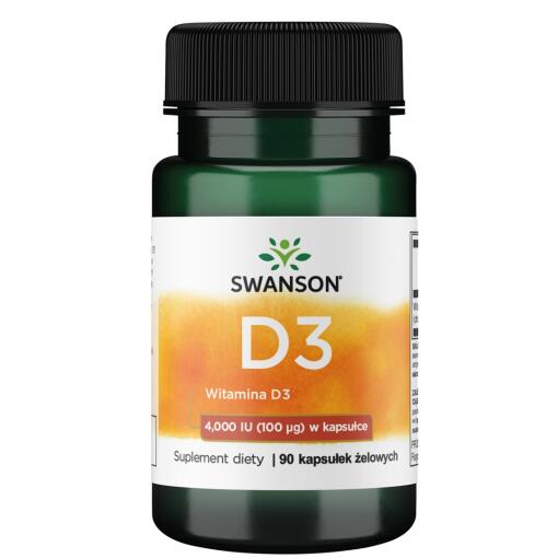 Swanson - SWANSON Witamina D-3 4000IU 90 kaps