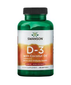 Swanson - Vitamin D-3 with Coconut Oil