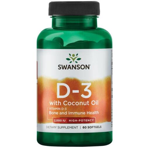 Swanson - Vitamin D-3 with Coconut Oil