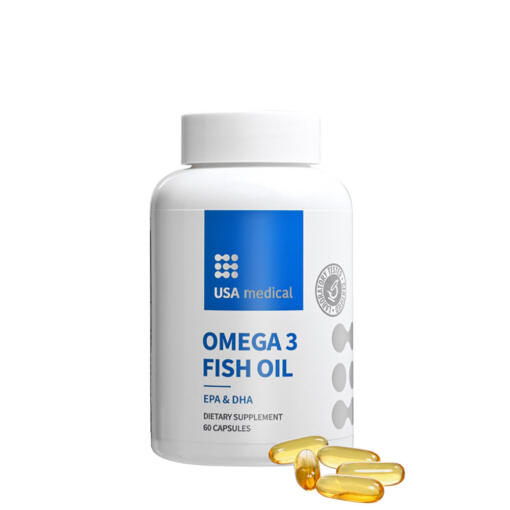 USA medical - USA medical Omega 3 Fish Oil (60 Softgels)