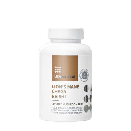 USA medical - USA medical Organic Mushroom Trio (60 Capsule)