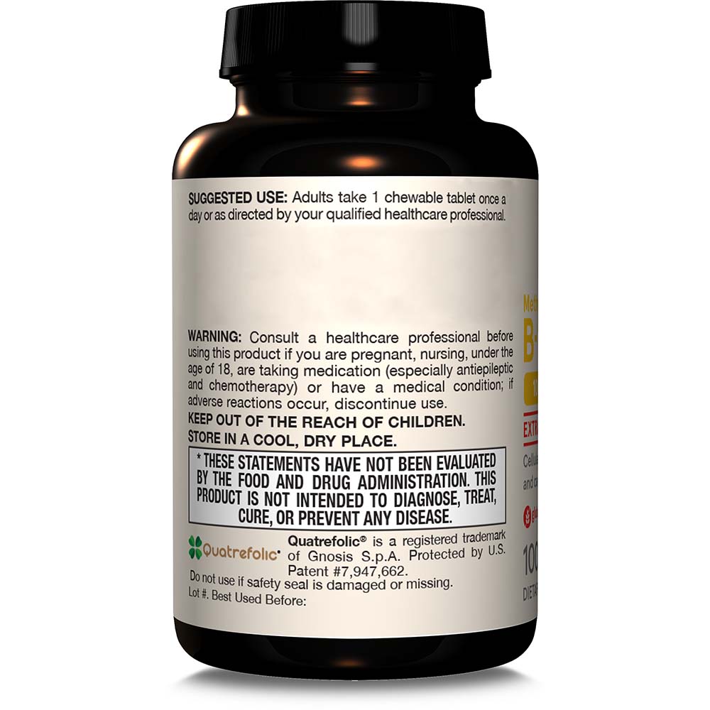 Metil B-12 e Folato de Metila, 400mcg Limão - 100 Lozenges - Image 5