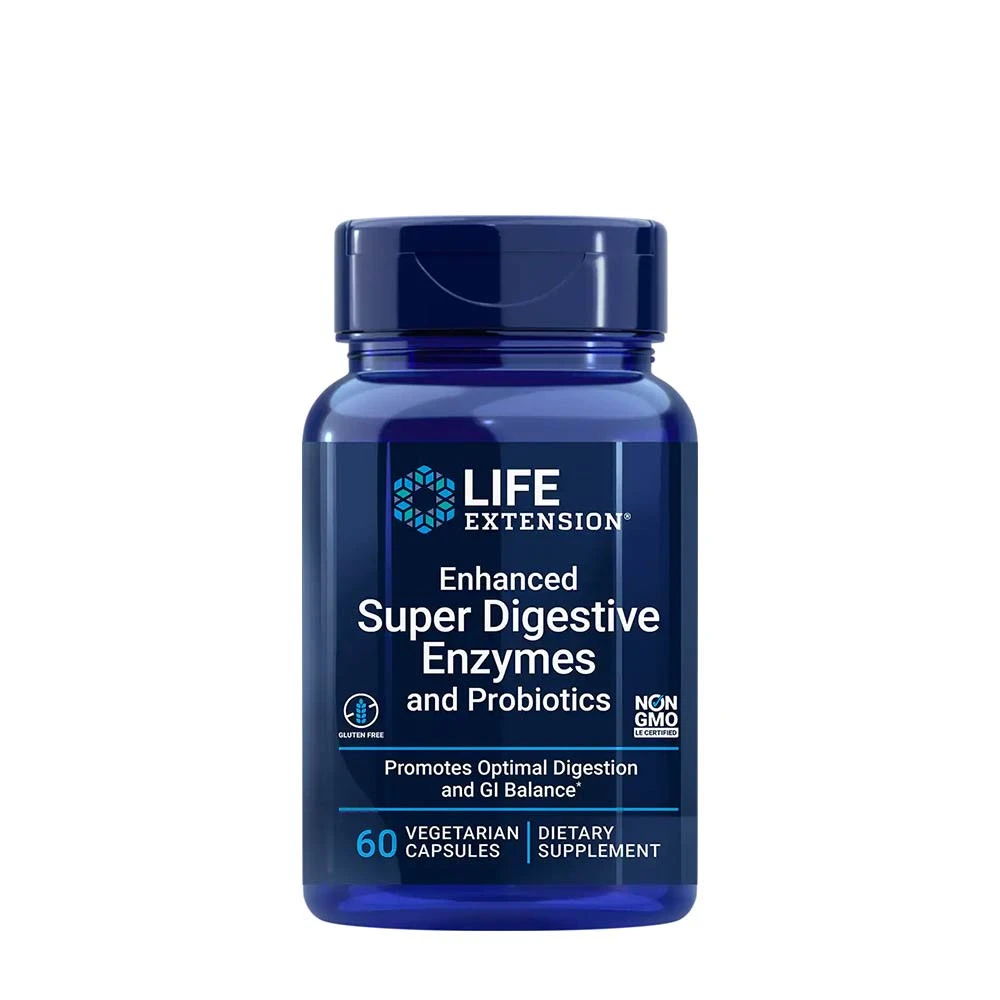 Life Extension - Enhanced Super Digestive Enzymes and Probiotics - 60 vcaps