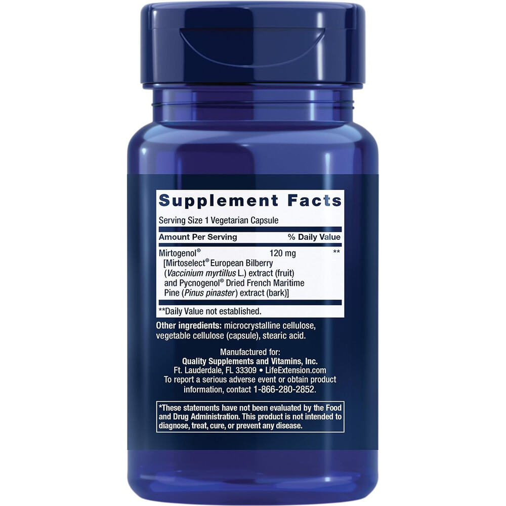 Apoio à pressão dos olhos com Mirtogenol - 30 vcaps - Image 5