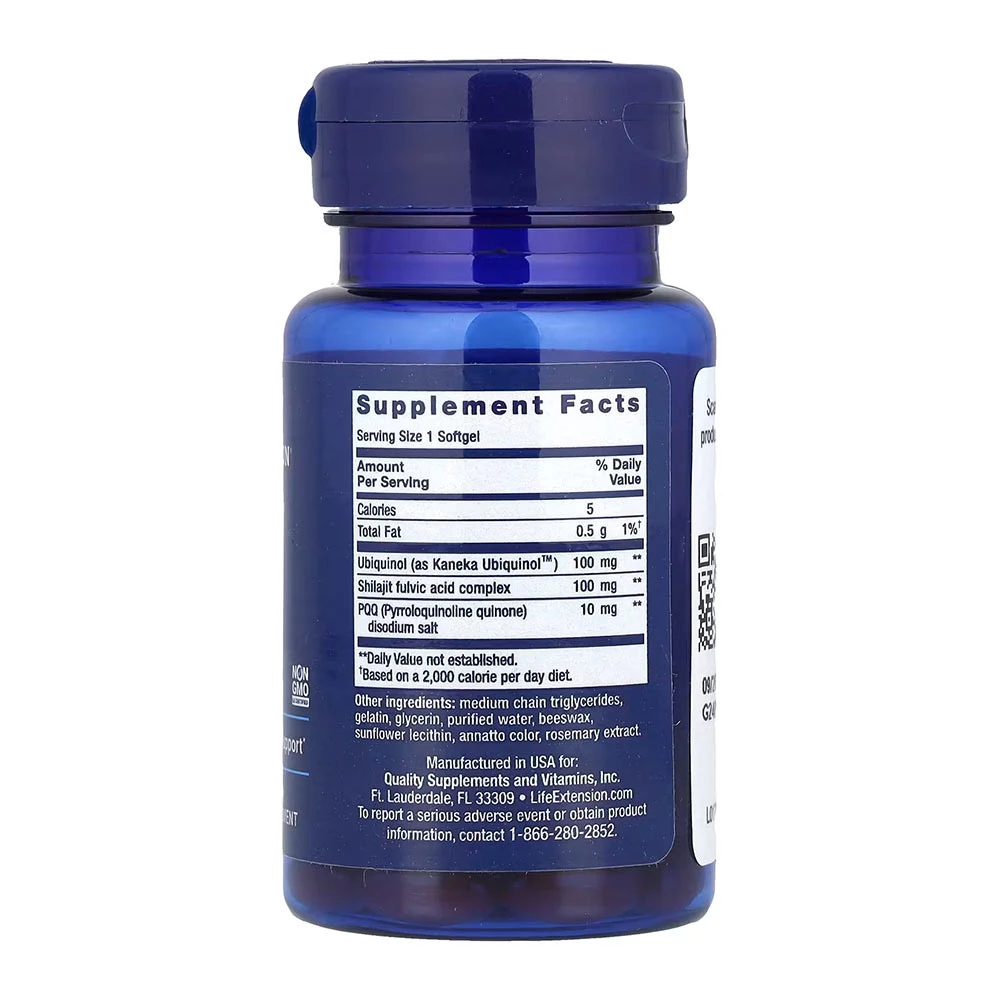 Super Ubiquinol CoQ10 com PQQQ, 100 mg - 30 softgels - Image 2