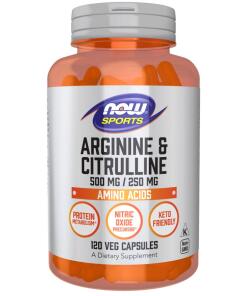 NOW Foods - Arginine & Citrulline - 120 vcaps