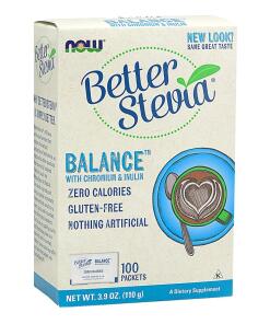 NOW Foods - Better Stevia Balance with Chromium & Inulin - 100 packets