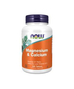 NOW Foods - Magnesium & Calcium with Zinc and Vitamin D3 - 100 tablets