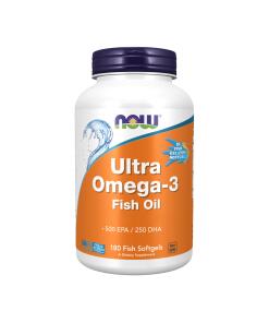NOW Foods - Ultra Omega-3 (In Fish Gelatin Softgels) - 180 fish softgels