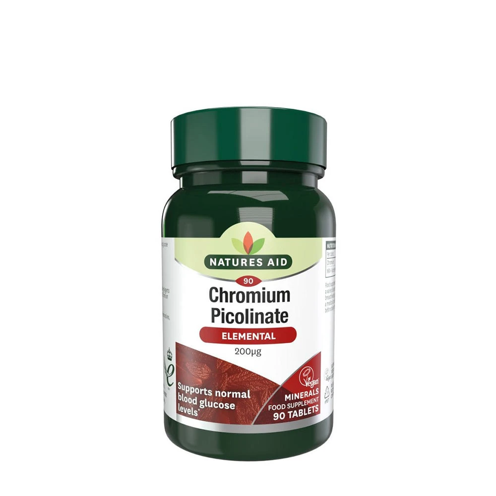 Natures Aid - Natures Aid Chromium Picolinate 200 mcg (90 Tablets)
