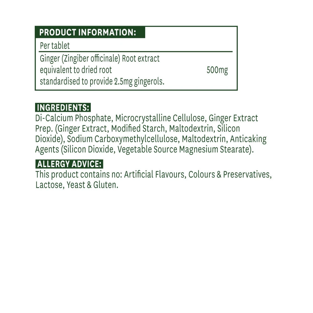 Natures Aid - Raiz de Gengibre Padronizada 500 mg (90 Comprimidos) - Image 2